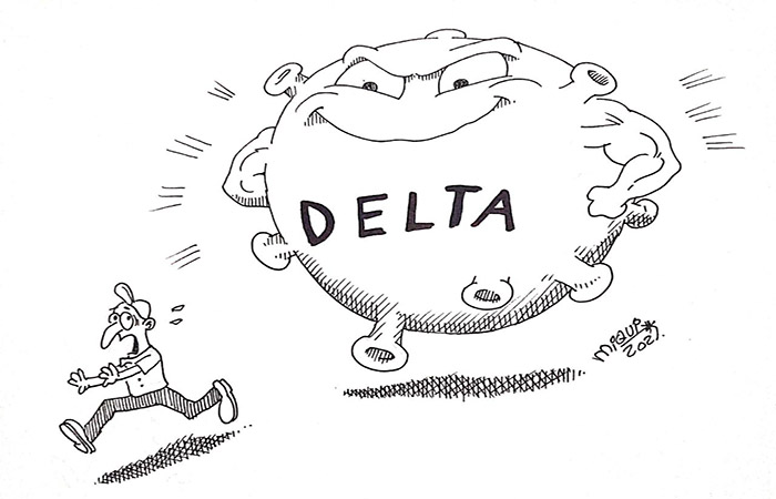 CARICATURA-VARIANTE-DELTA-AMENAZA-10JUL2021 La amenaza del virus no se ha terminado