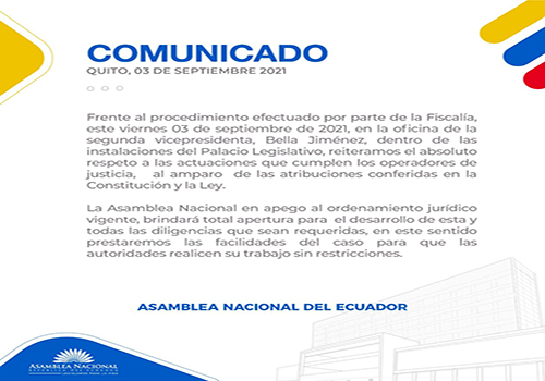 comunicado-asamblea-nacional Fiscalía y Policía allanaron 8 domicilios y la oficina de Bella Jiménez