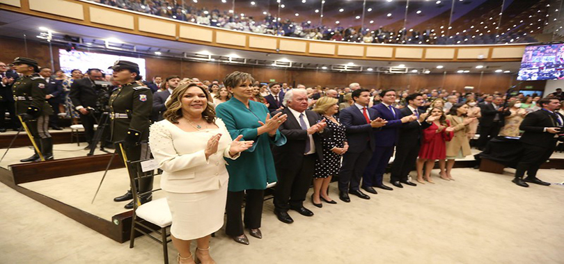 Los-asistentes-al-informe-nacional Presidente Guillermo Lasso pondera los resultados positivos de su primer año de gestión