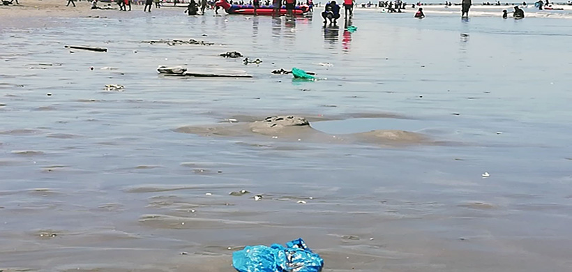 los-desechos-solidos-quedaron-regados-en-la-playa 41 playas del país estarán con alerta amarilla hasta mañana miércoles