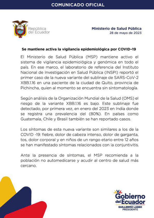 comunicado-ministerio-de-salud-594x840 MSP reporta primer caso de nueva variante del sublinaje de SARS-CoV-2 XBB.116