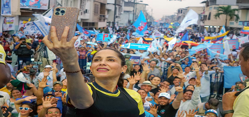 cierre-de-campana-luisa-gonzalez Luisa González cerró en Guayaquil; Daniel Noboa recorrió tres provincias en el último día de campaña