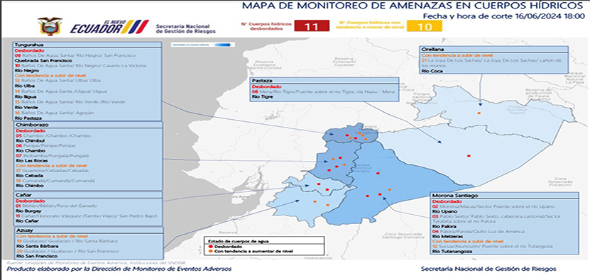 CUADRO-EMERGENCIAS-LLUVIAS Emergencias por deslaves y desbordes de ríos en el país