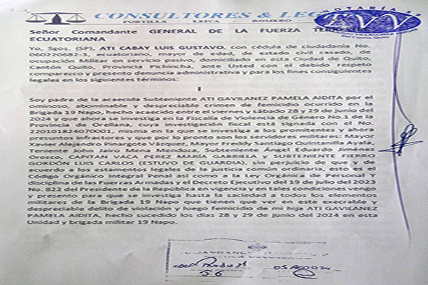 Caso-Pamela-Ati-denuncia Un coronel sería cómplice del femicidio de la subteniente Pamela Ati