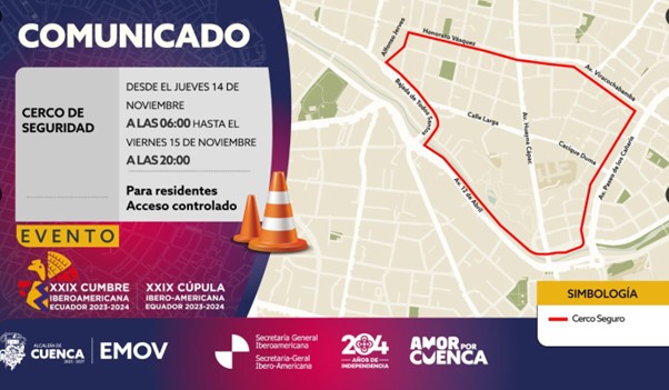 ecuador 221 cuenca-2 Cierres viales en Cuenca por la Cumbre Iberoamericana
