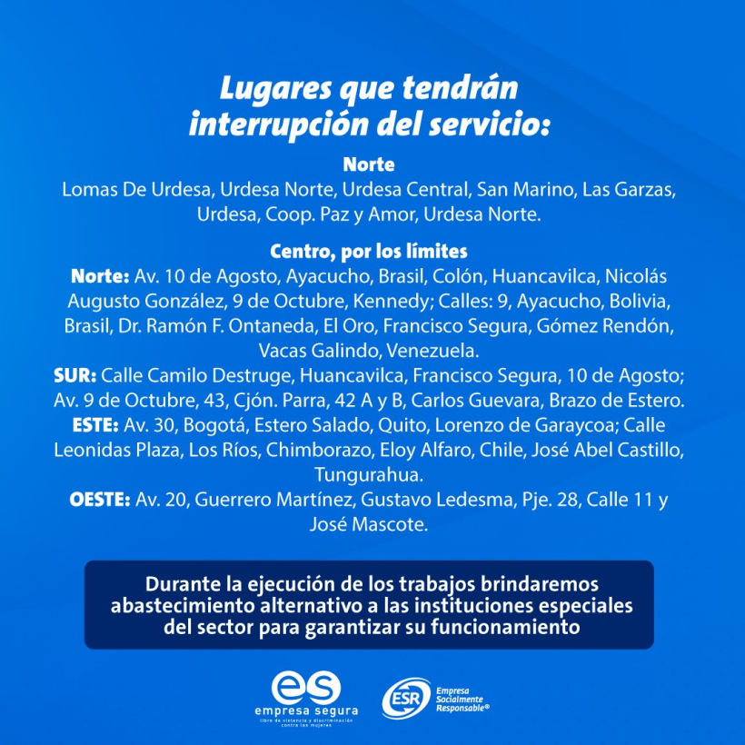 sin-agua-en-Guayaquil Barrios de Guayaquil sin agua durante 19 horas