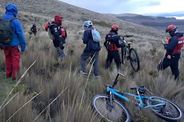 Ciclistas extraviados en el Parque Cotopaxi son rescatados