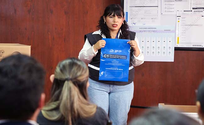 CNE capacita presencialmente a los Miembros de Juntas Receptoras del Voto