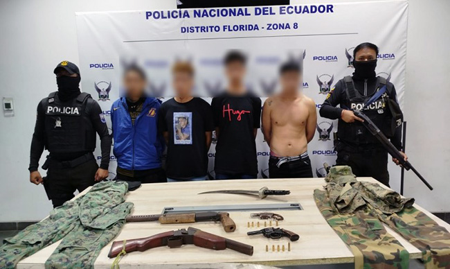 Intervención nocturna deja cuatro detenidos en Nueva Prosperina
