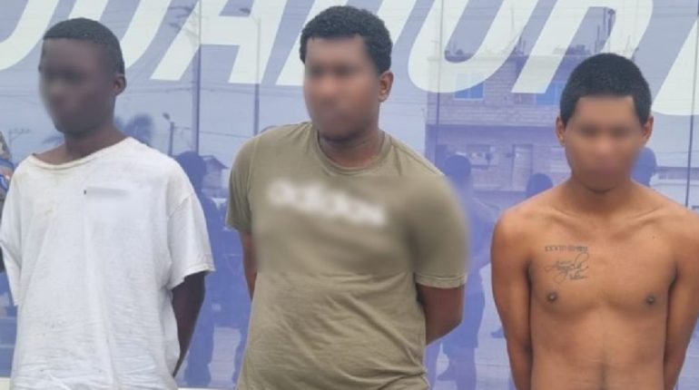 Tres arrestados en Esmeraldas por secuestro extorsivo de Perlaza