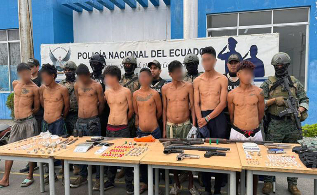 Diez detenidos en megaoperativo en Durán contra 'Chonekillers' y 'Latin Kings'