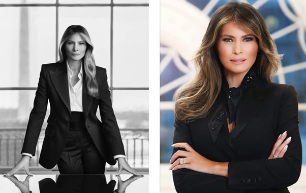 La primera dama Melania Trump muestra su lado más serio en su nuevo retrato oficial