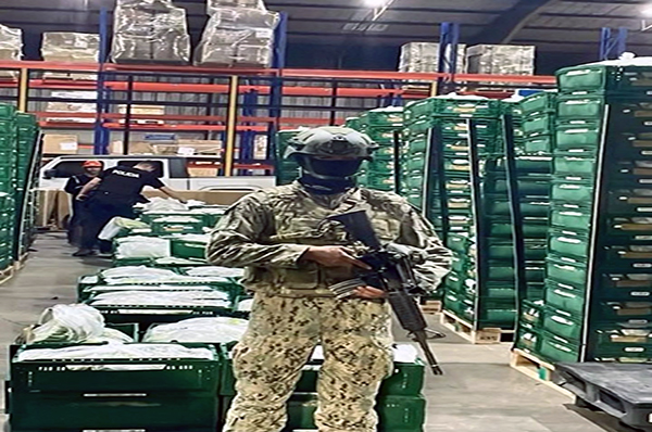 Militares incautan cocaína en un puerto de la isla Trinitaria
