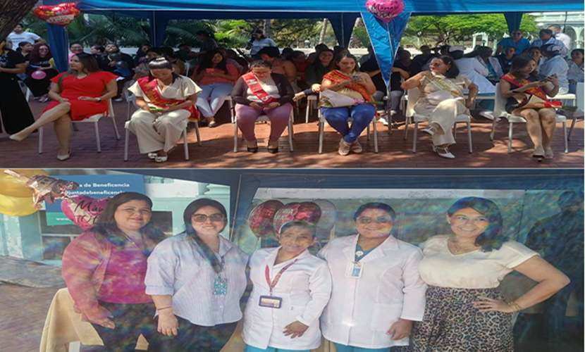 Las-candidatas-y-el-equipo-organizador Hospital Luis Vernaza eligió a su Madre Símbolo