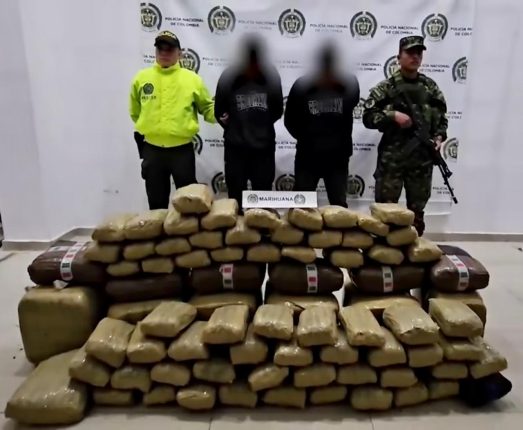 Capturan a dos narcotraficantes en Ipiales con 500 kilos de droga