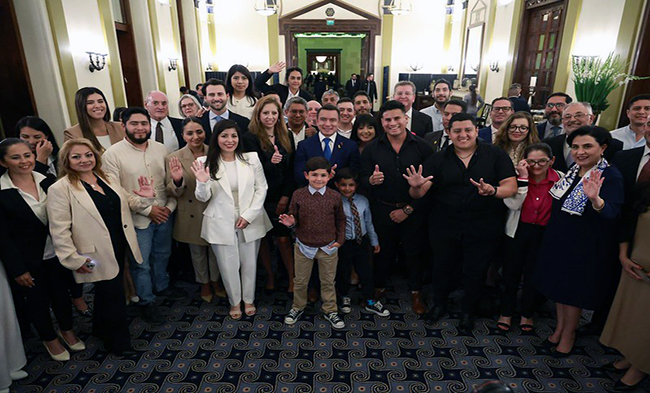 Daniel Noboa se reunió con la comunidad ecuatoriana en Israel