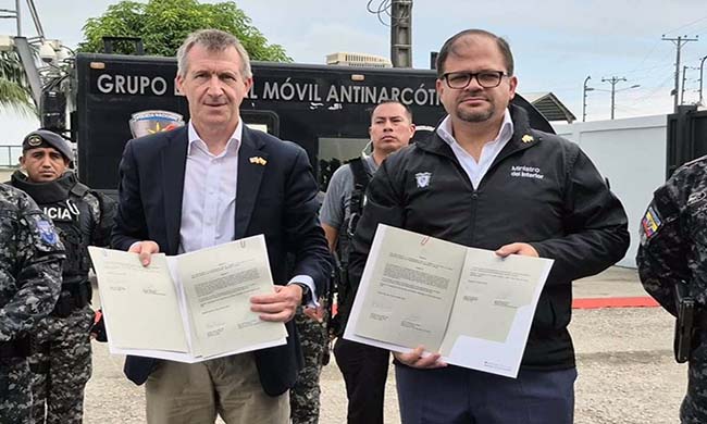 Ecuador y Reino Unido refuerzan cooperación en seguridad