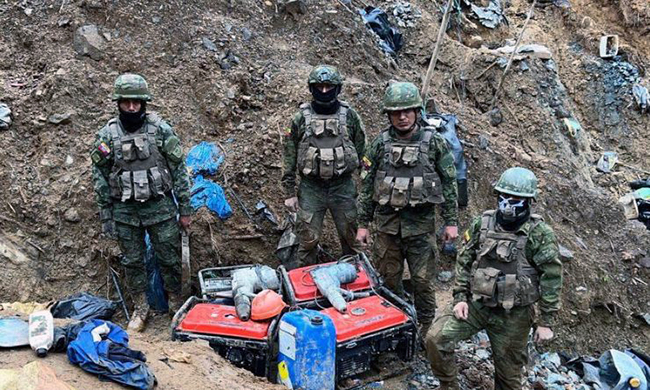 Militares ejecutaron operativo contra la minería ilegal
