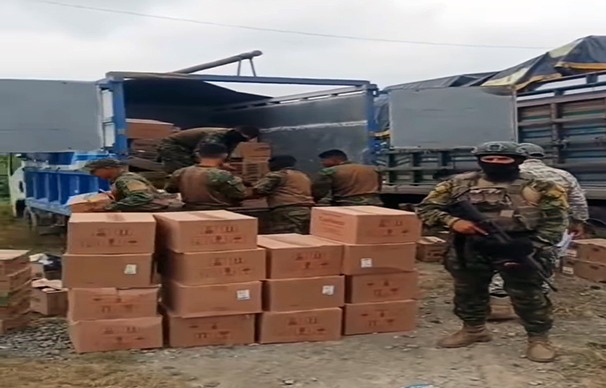 Personal militar decomisó mercadería de contrabando en Huaquillas