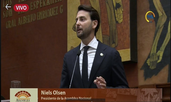 ¿Quién es Niels Olsen, presidente de la Asamblea Nacional?