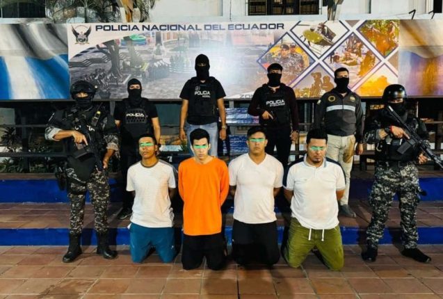 Cuatro arrestados por secuestro y extorsión en Guayaquil