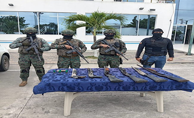 Militares encontraron armas en Montecristi