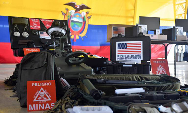 EEUU entrega equipos para fortalecer vigilancia militar en fronteras y alta mar