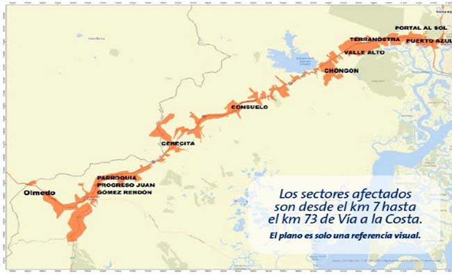 Cincuenta sectores de Guayaquil estarán sin agua 18 horas