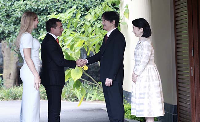 Noboa y Valbonesi fueron recibidos por los príncipes herederos de Japón