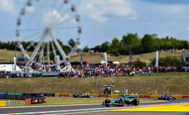 Parrilla de salida del Gran Premio de Hungría, con Alonso 5º y Sainz, 13º