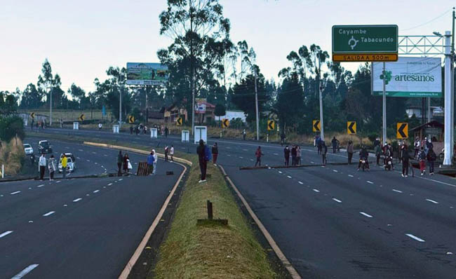 Estado de las vías por el paro nacional