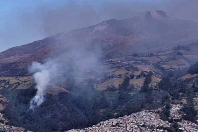 Incendio forestal en San Juan Quito se reactiva