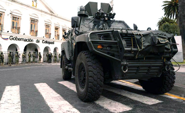 La gobernación de Cotopaxi amaneció militarizada