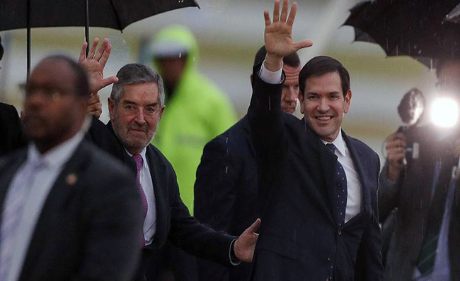 Marco Rubio llega a México en una visita por cooperación en seguridad