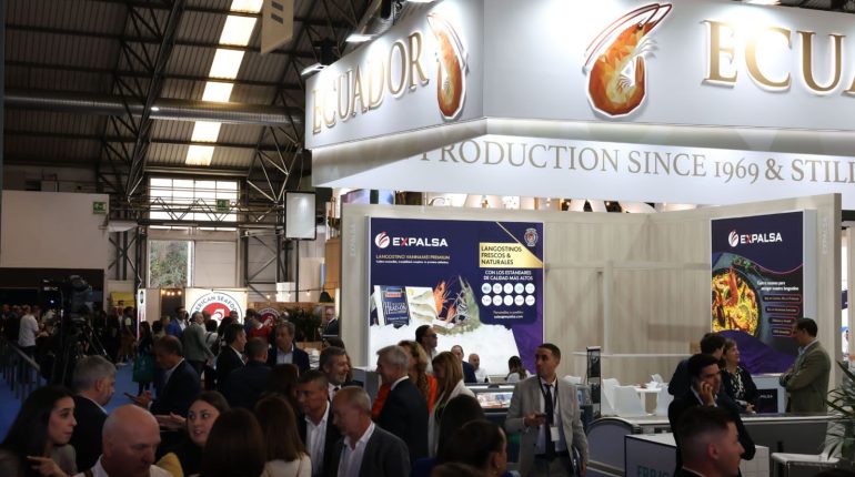 Camarón ecuatoriano reafirma su calidad en feria europea Conxemar 2025