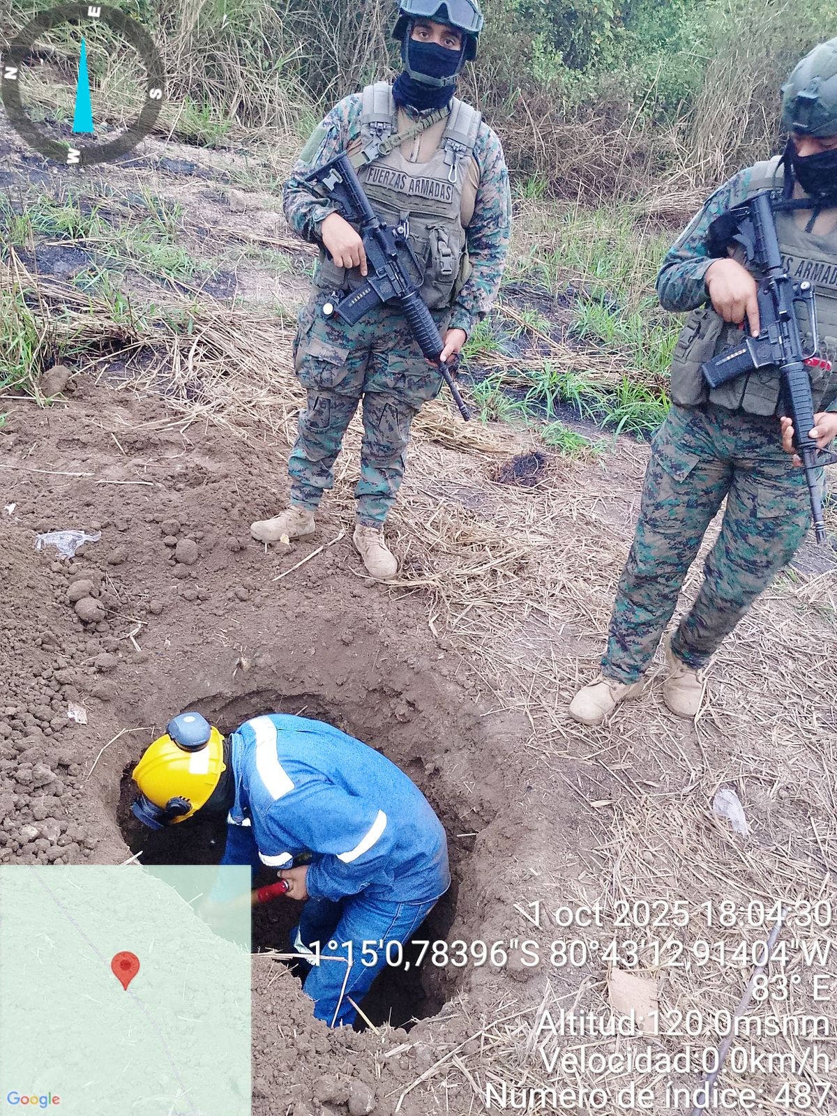 ffaa Fuerzas Armadas desactivan perforación clandestina en Manabí