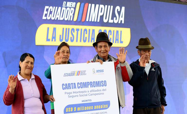 Seguro Social Campesino pagará montepío a 14 mil beneficiarios