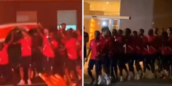 Surinam baila con hinchas panameños antes del partido