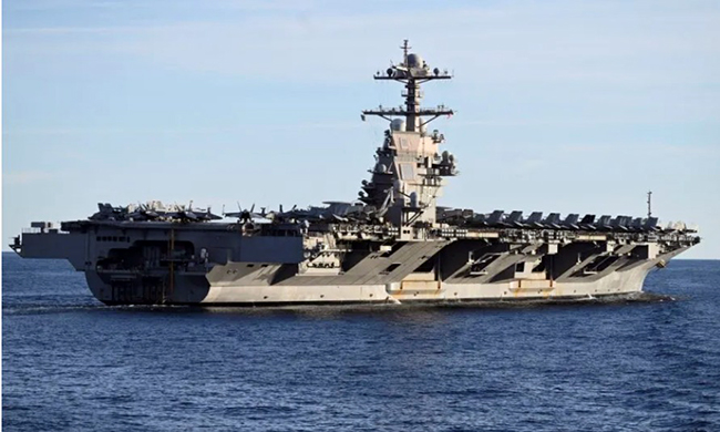 El Gerald R. Ford vuelve a su base en Northford antes de Navidad