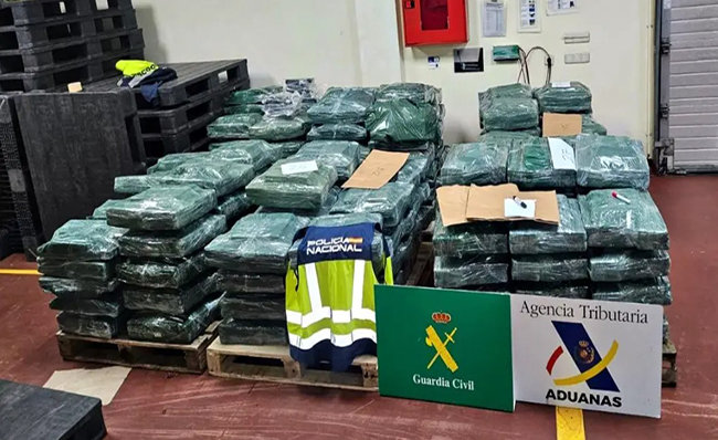 España incauta dos toneladas de cocaína proveniente de Ecuador