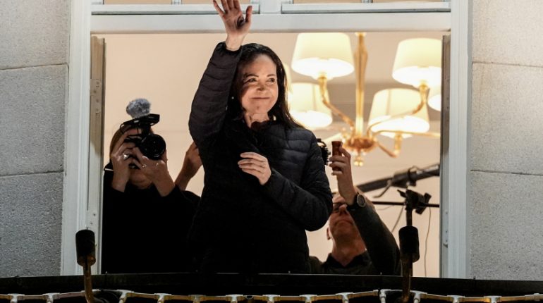 María Corina Machado reaparece en Oslo tras 11 meses oculta