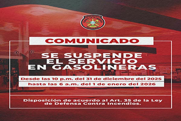 Suspenden atención en gasolineras de Guayaquil por Fin de Año