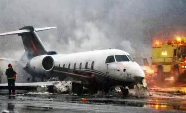 Avión privado se estrella al despegar en aeropuerto de Maine en medio de tormenta