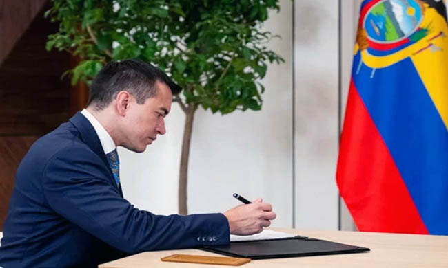 Noboa autoriza contrataciones excepcionales para protección interna y orden público