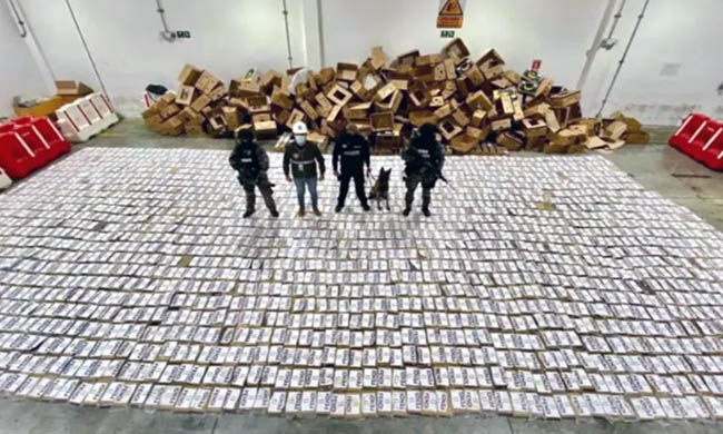 Incautan en Estambul 127 kilogramos de cocaína proveniente de Ecuador