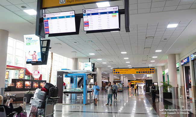Las nuevas tarifas del aeropuerto José Joaquín de Olmedo entraron en vigor hoy