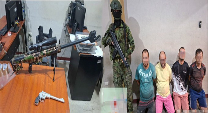 Militares capturan en Daule a cuatro presuntos extorsionadores