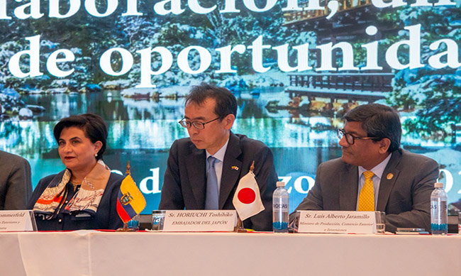 Japón ve al Ecuador como un socio confiable