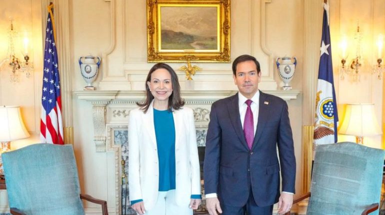 Machado califica de excelente reunión con Marco Rubio