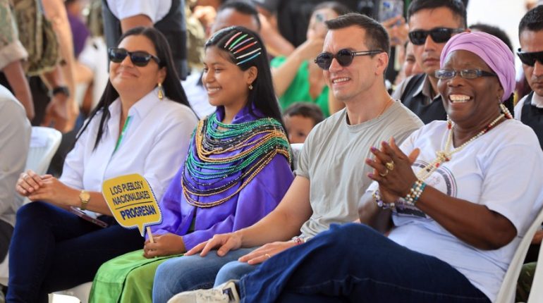 Noboa impulsa obras, viviendas y apoyo productivo en Esmeraldas